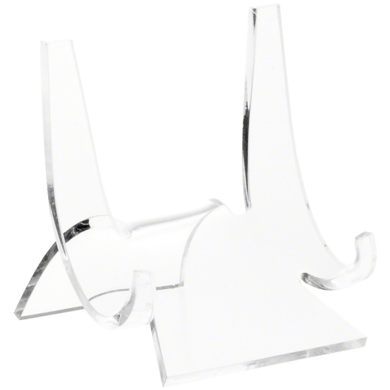 Plymor Clear Acrylic Double-Scoop Display Easel, 3" H x 2.875" W x 2.5" D